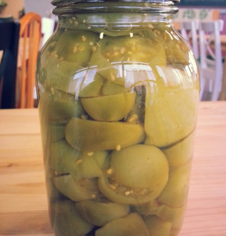 Sweet Green Tomato Pickles